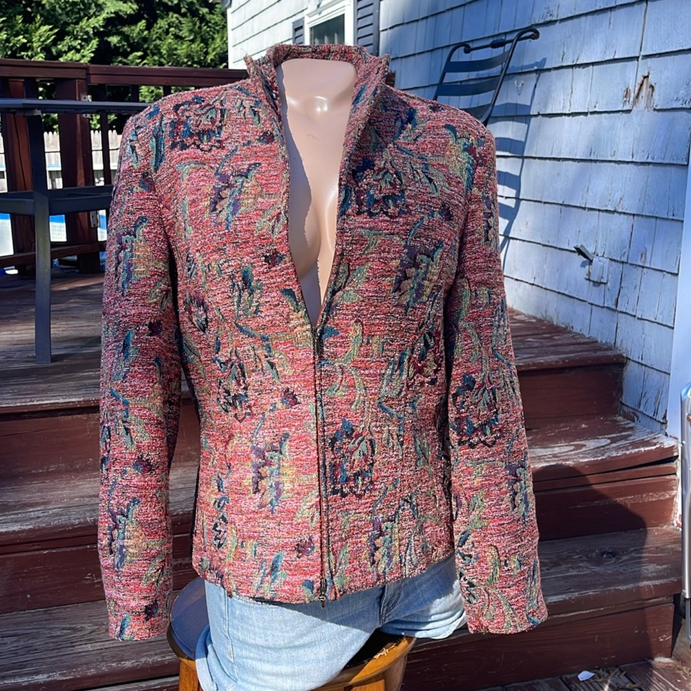 Coldwater Creek Blazer Size Small- Double Zip-Lined-Poly Blend - Coat- Jacket-